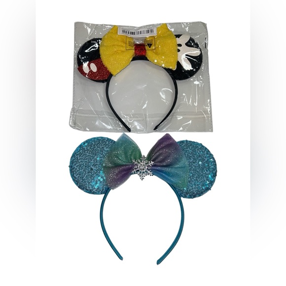 2 Disney Inspired Mouse Ear Headbands - Picture 1 of 3